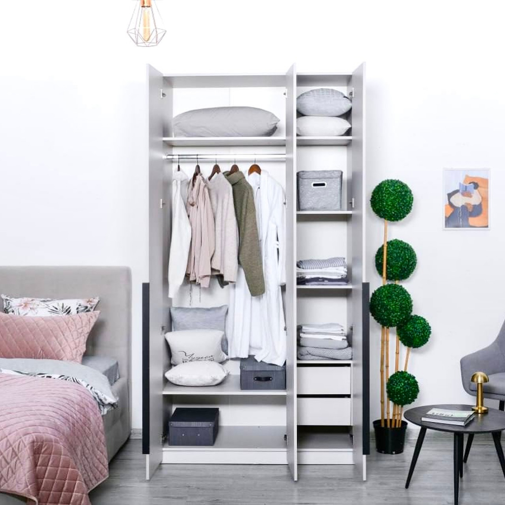 Босс стандарт 120х240 шкаф -3Д Кашемир серый (последний экземпляр)