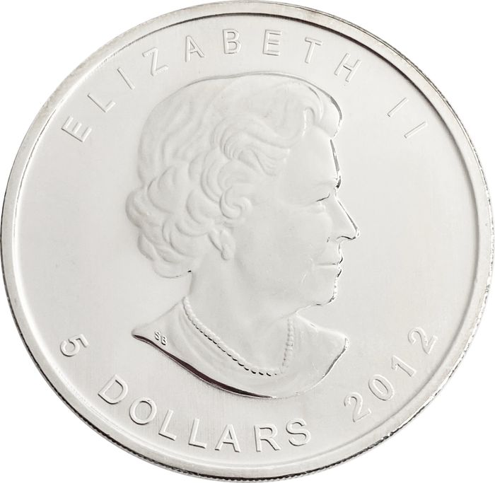 5 долларов 2012 Канада «Кленовый лист»