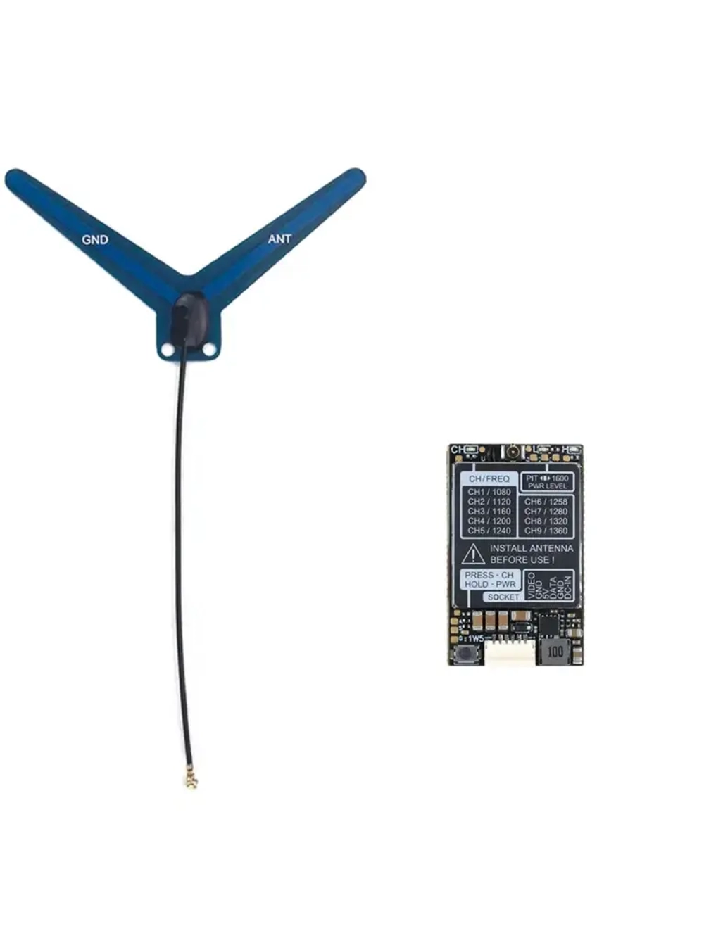 Видеопередатчик Rushfpv 1.3G 1.6W  VTX TRANSMITTER MODULE