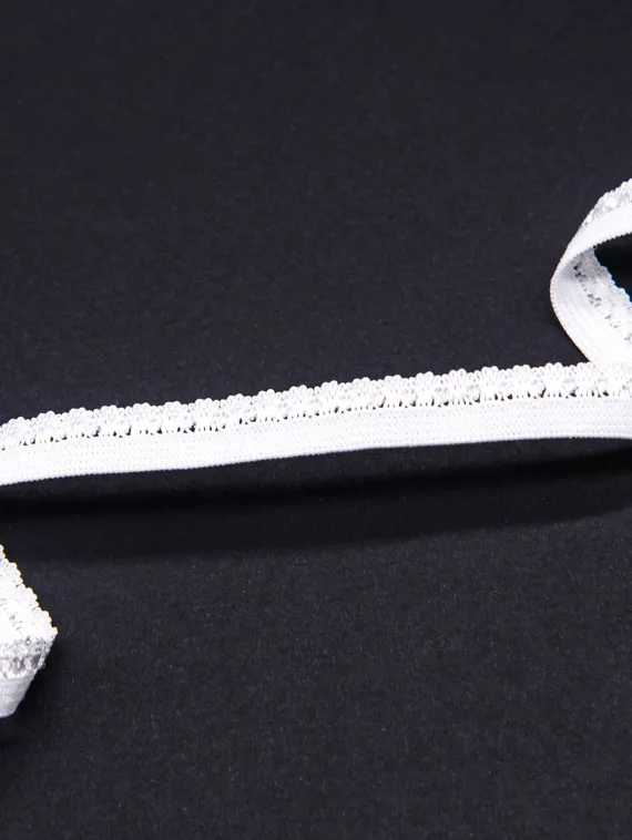 001 Белый Резинка ажурная ДНС, 9 мм Турция (фасовка)