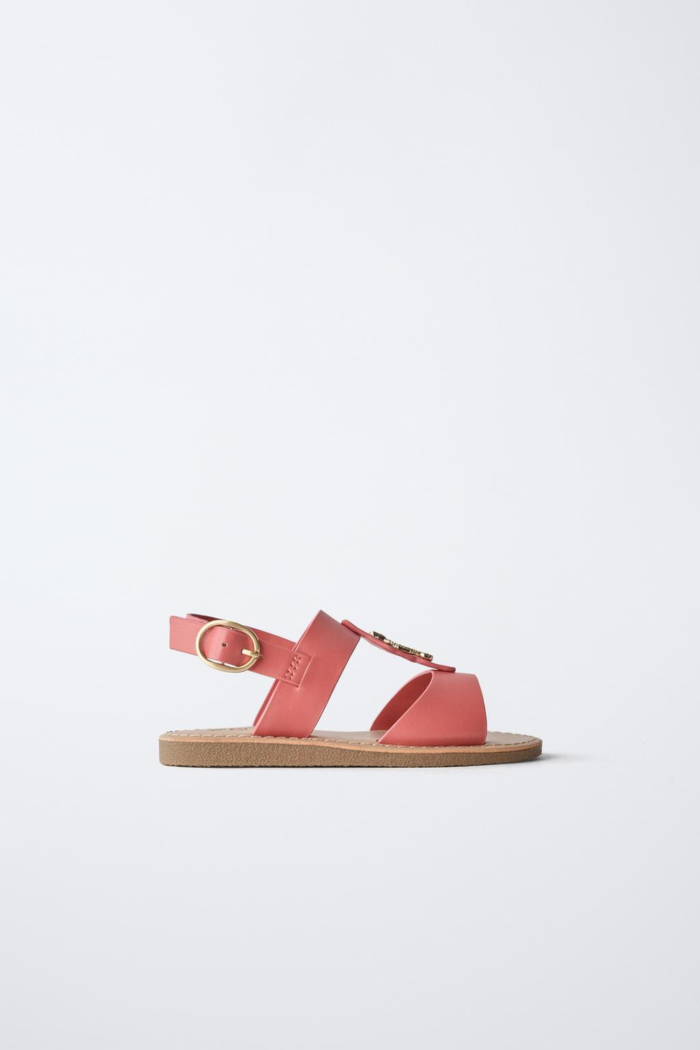 ZARA САНДАЛИИ С ДЕКОРАТИВНЫМИ ДЕТАЛЯМИ, ФУКСИЯ