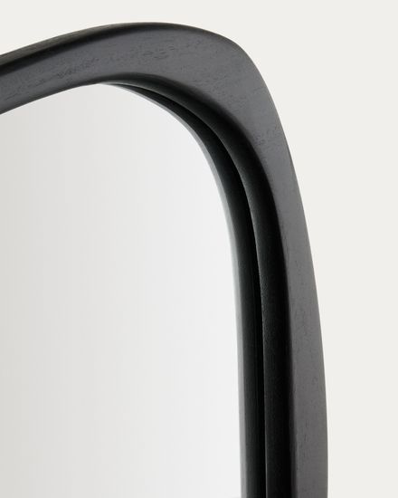 Зеркало из тикового дерева Alura черного цвета 45,5 x 47 см