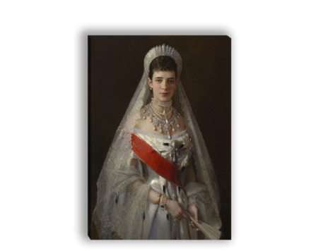 Картина для интерьера "Портрет императрицы Марии Федоровны", художник Крамской Иван Николаевич, печать на холсте