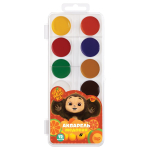 Акварель медовая "Чебурашка" 12 цветов, без кисти, пластик (Мульти-Пульти)