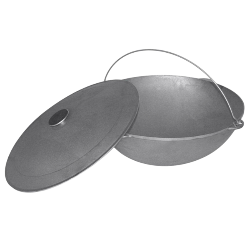 Казан чугунный походный ТАТАРСКИЙ 18 л и крышкой "Туризм" Биол 0918