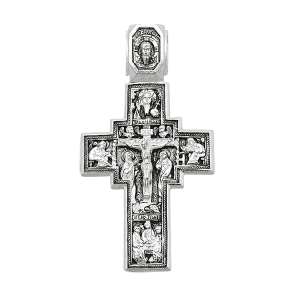 Большой мужской крест со Святыми покровителями.
