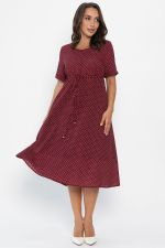 Платье Майя (бордовое/горох) П13984-3М LT Collection