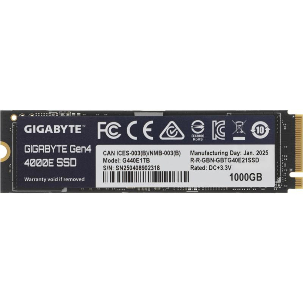 Твердотельный накопитель SSD Gigabyte 1TB Gen4 4000E G440E1TB