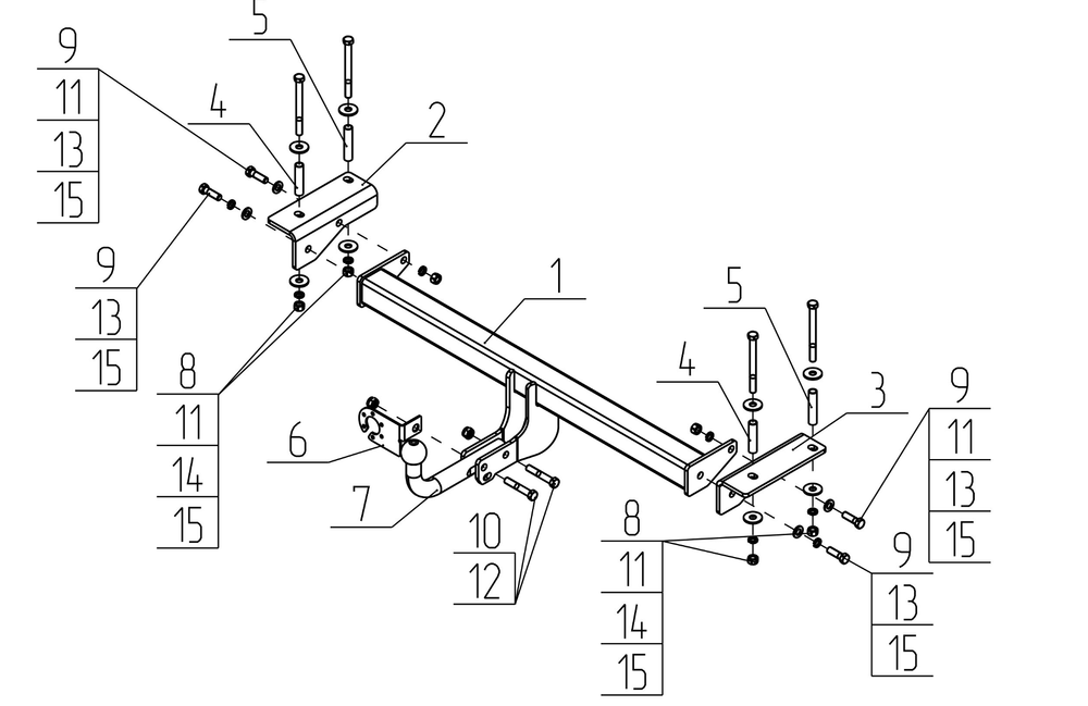 Фаркоп Avtos с универ. элект. Smart, на CHANGAN CS55 2017- (паспорт и сертификат в комплекте) CG 02
