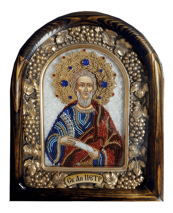 Дивеевская икона святой апостол Пётр, печать и бисер
