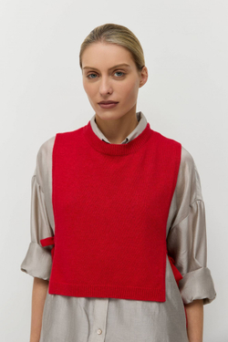 Манишка из смесового кашемира с завязками