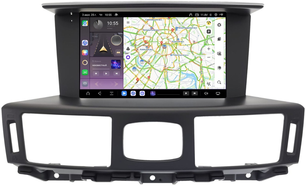 Магнитола для Infiniti Q70, M25, M37, Nissan Fuga 2009-2016 (поддержка Bose и 360) - Carmedia SF-9100 (рамка 9") QLed+2K, Android 13, TS20, CarPlay, 4G SIM-слот