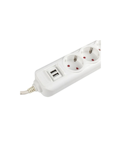 Удлинитель 4х2м 16А IP20 Эксперт 3.5кВт 2хUSB 2.1А ПВС 3х1 PROxima EKF UBA16-2USB-4-02i