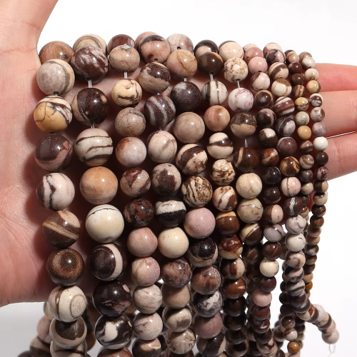 Яшма Кофейная бусины 4/6/8/10/12 мм, на нитке 38 см