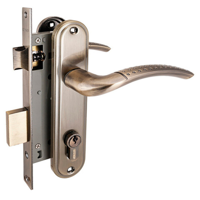 Замок Аллюр врезной  132/1 AB бронза с ручками 4кл.