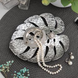 Подставка для украшений Monstera Deliciosa (Монстера) Античное серебро