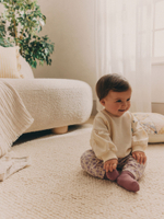 Свитшот и легинсы в комплекте для малышей Next B56-635, Бежевый, Светло-фиолетовый