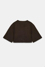 Короткий вязаный кардиган - ZARA