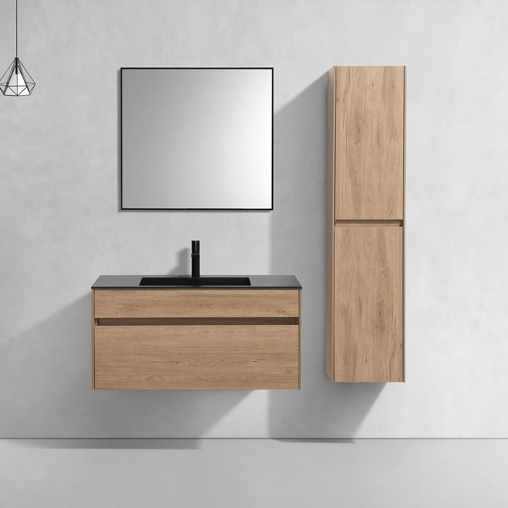 База под раковину Chiara 1000 подвесная, 1 выкатной ящик soft-close, N.Oak, , шт