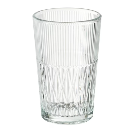 СМАЛЛСПИРЕА SMALLSPIREA Ваза 17 см, прозрачное стекло/узор