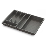 Лоток для столовых приборов раздвижной Смарт, Темно-серый, С424ТСЕР