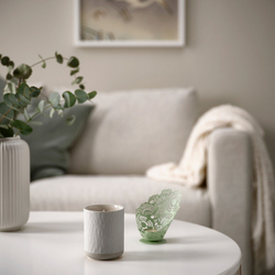 IKEA SILKESTRÄD  (ИКЕА СИЛКЕСТРÄД)  -  Подставка для чайных ламп, светло-зеленая, 11 см