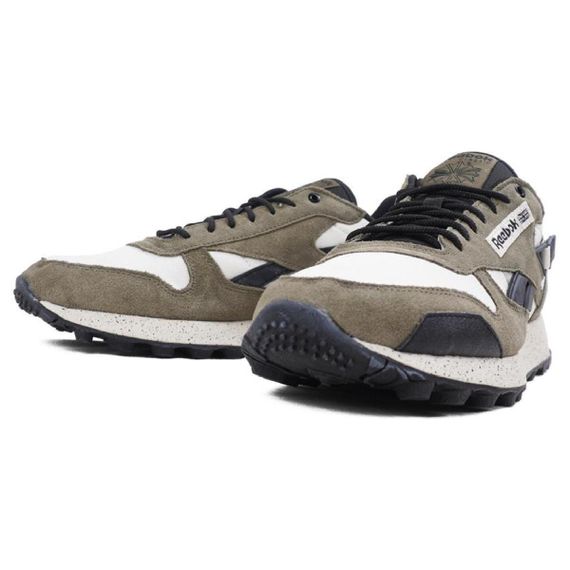 Классические кожаные кроссовки reebok от компании Nizkie Korichnevy Seryy Unisex