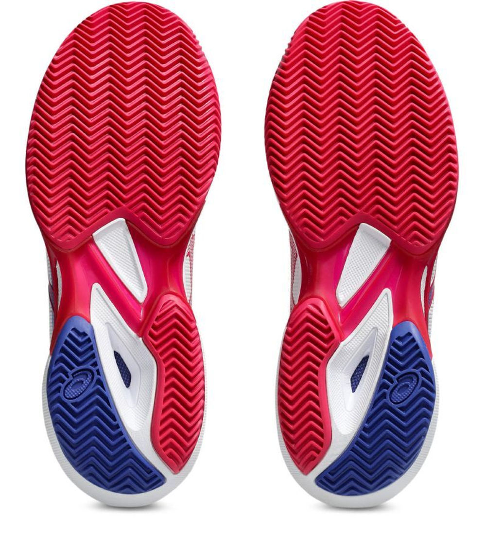 Женские Кроссовки теннисные Asics Solution Speed FF 3 Clay - белый/ярко-розовый