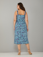 Платье П-015/зеленыйогурец-лео