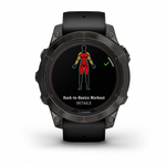 Смарт часы Garmin Fenix 7 Pro Sapphire Solar титановый угольно-серый DLC с черным ремешком