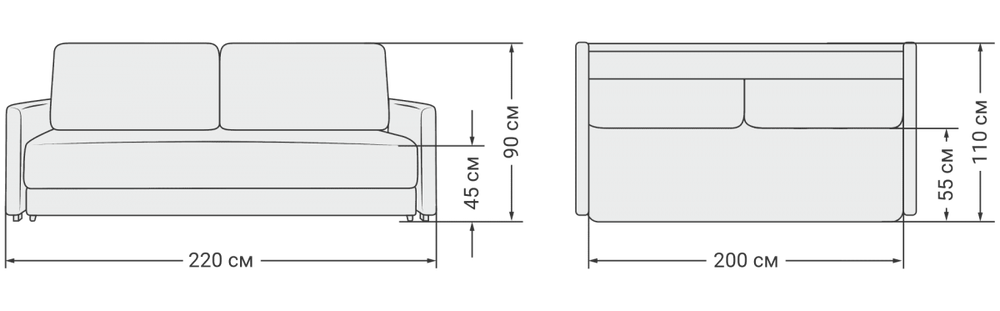 Диван Босс Лофт велюр Алькантара серый