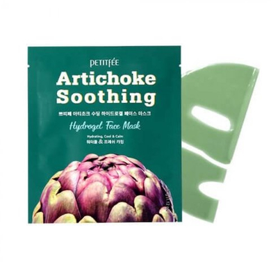 Petitfee Маска гидрогелевая с артишоком - Artichoke soothing hydrogel face mask, 32г