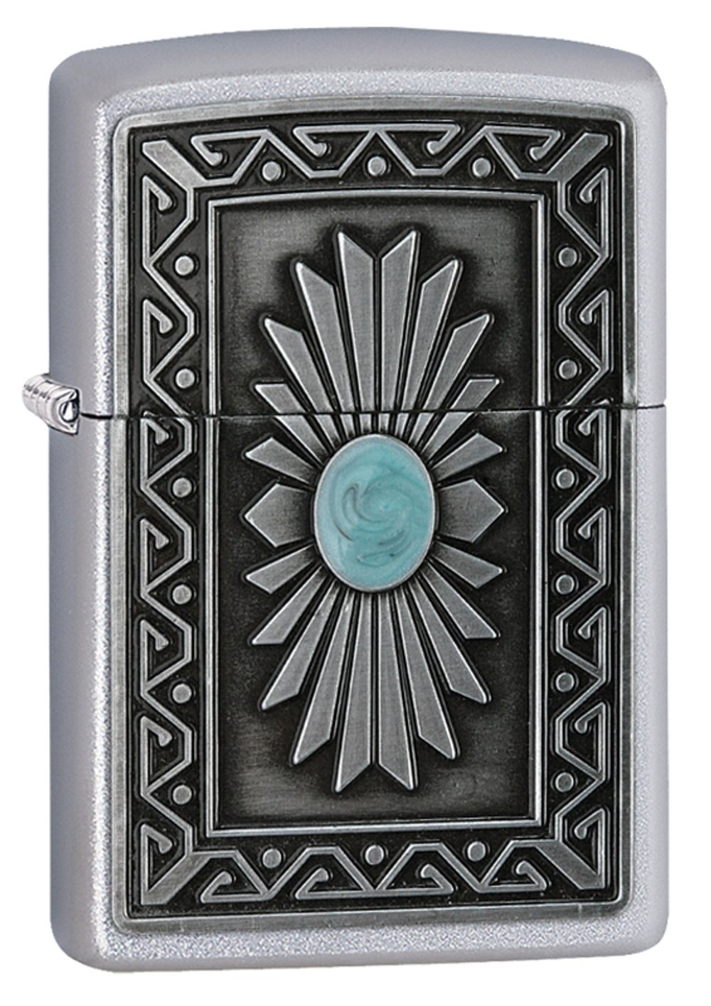Зажигалка Zippo Classic с покрытием Satin Chrome, латунь/сталь, серебристая, матовая, 36x12x56 мм