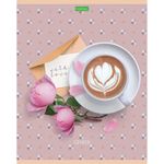 Тетрадь А5 48 л. HATBER-ECO, скоба, клетка, обложка картон, "With love", 48Т5C1