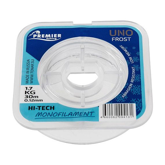 Леска UNO FROST 0,12mm/30m Clear Nylon PREMIER fishing (PR-UF-T-012-30)