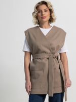 Жилет Заверши образ (бежево-серый) Б15177-16М LT Collection