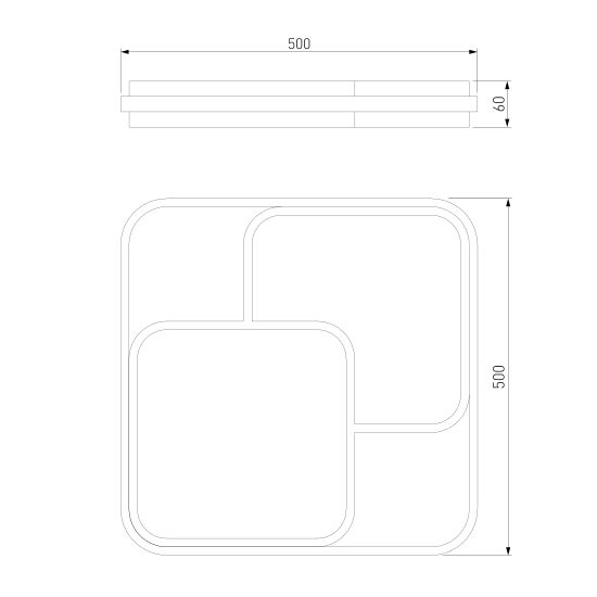 90253/1 / потолочный светильник / черный