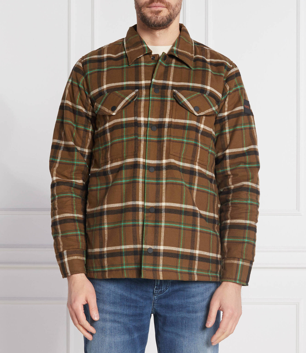 утепленная рубашка lom_2 BOSS ORANGE - коричневый(50484708)