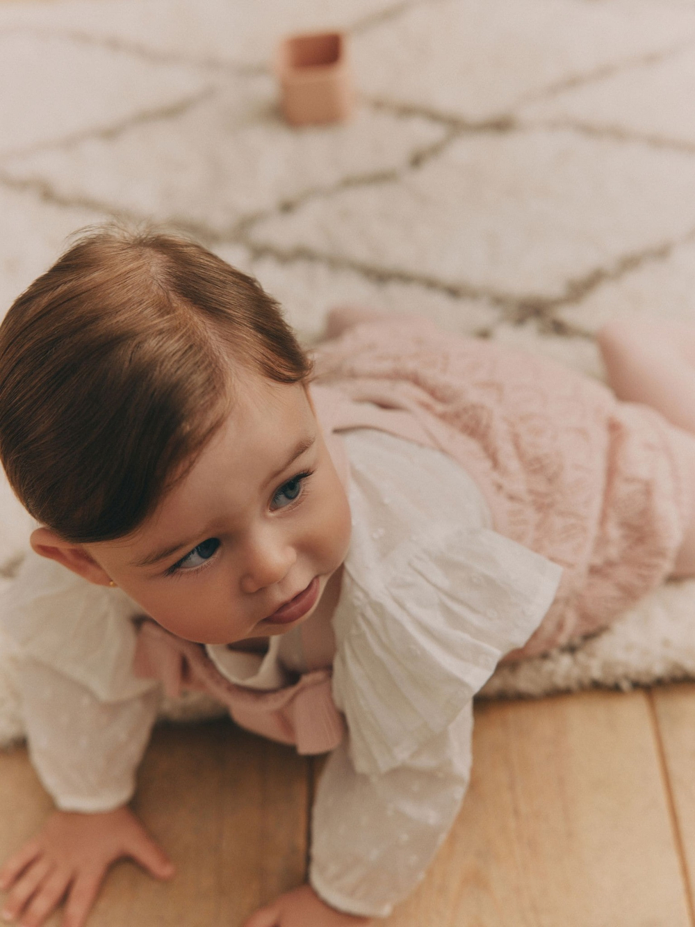 Комплект из трех предметов для девочки Next B57-266, Белый, Светло-розовый