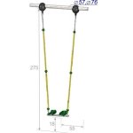 Качели для качания стоя высотой 300 см, диаметр крепления на трубу 76 мм