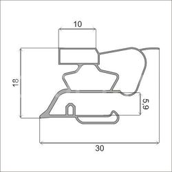 Уплотнитель двери холодильника Stinol (Стинол) RF345A, 660 x 570 мм / морозильная камера