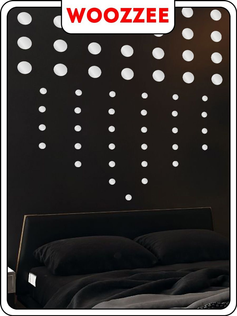 Наклейка декоративная "Круги серебряные"