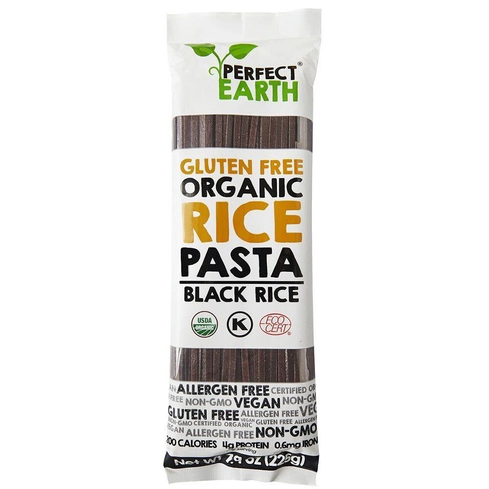 Органическая рисовая лапша Черный рис Perfect Earth Rice Pasta Black Rice 225 г