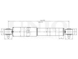 Амортизатор газовый задней подвески UNIO SAB-10427
