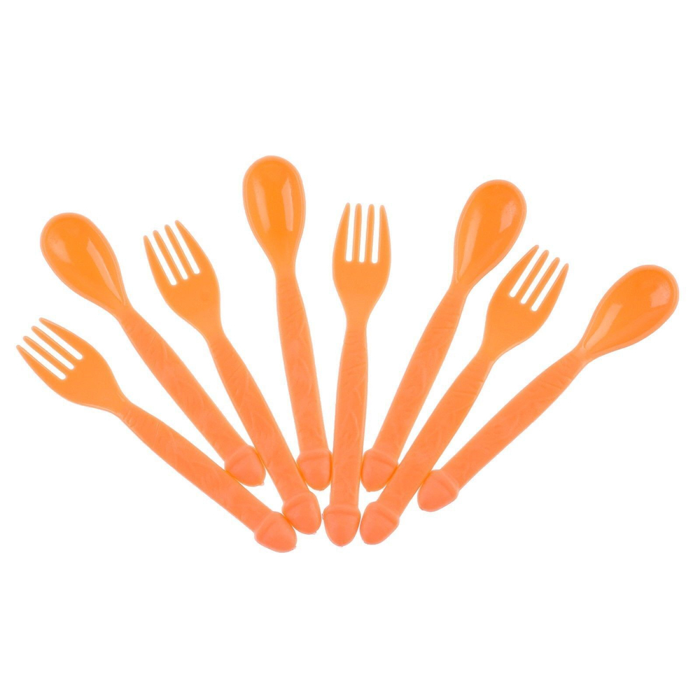 Набор пластиковых столовых приборов «Всё в твоих руках» (Цвет: бежевый)