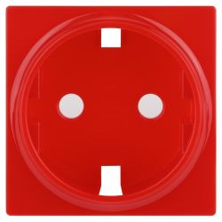 Накладка для розетки ЭРА Серия 12 12-6301-23 на 12-2101, 12-2102, 14-2101, 14-2102 сменная, красный