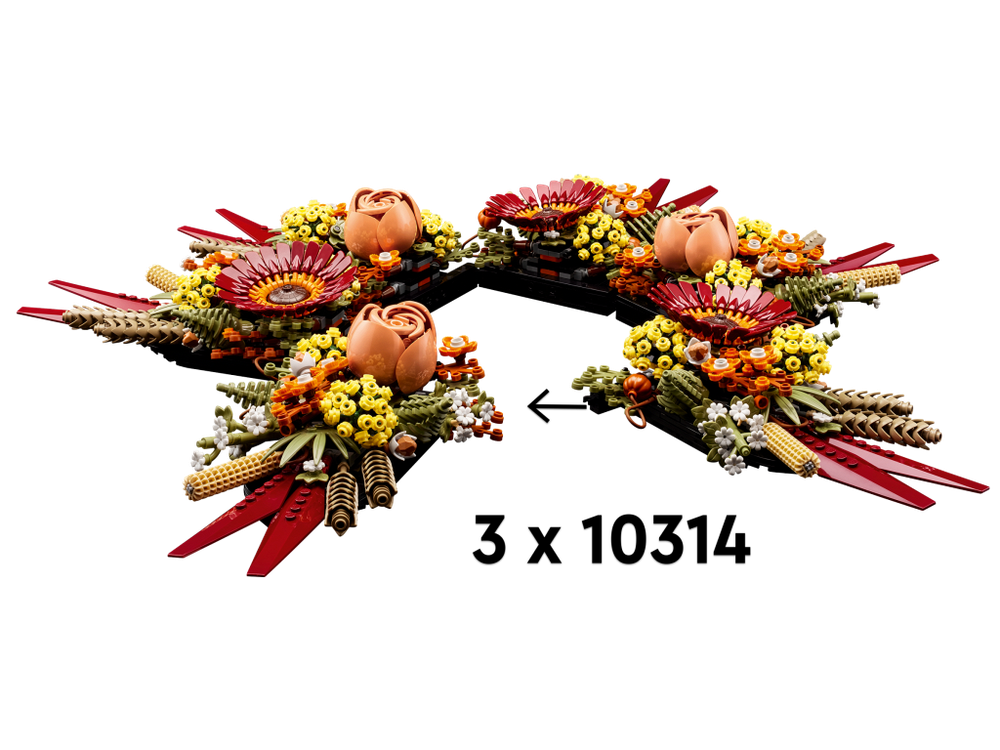 Конструктор LEGO Botanicals 10314 Композиция из сухоцветов — набор Лего Ботаникалс декоративные цветы для взрослых и дома