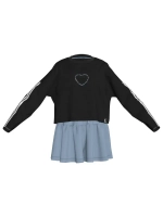 Осенний костюм для девочки, лонгслив и шорты