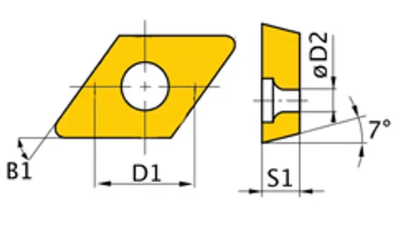 Поворотные режущие пластины Optimum ISO WNMG060408