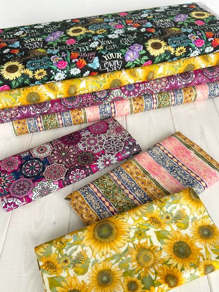 РОЗОВО-ГОЛУБАЯ КАЙМА, 100% хлопок, Handmade Fabrics 6